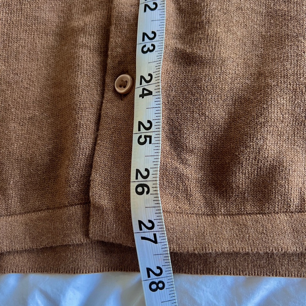 Knit polo by Paul James UK (caramel color) 100% cotton silky soft - Picture 9 of 13